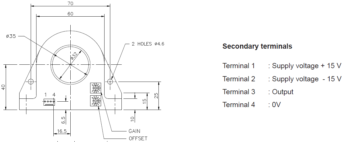 LEM Sensor Bipolar Power Supply Connections