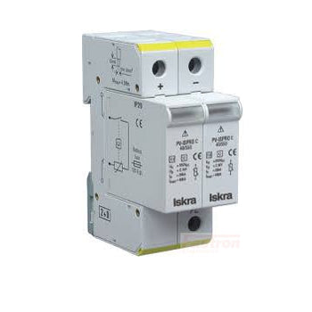 ISPRO C 80/275 (1+1), Class II / Type 2 / C, Modular Surge Protection Device (SPD) 2 Pole 40kA, 275VAC, DIN Rail Mount. For Sub Distribution Boards