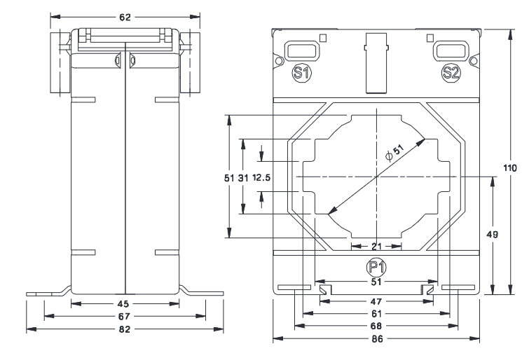 CT 600/5 Class 0.5 15VA 86/60 (45), Current Transformer 600/5Amp CT 15VA, Class 0.5