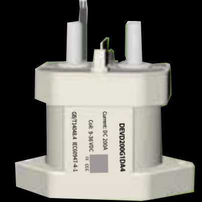 DEVD200E2DA4, Contactor SPST-NO Non Polar, 200 AMP, 12-800VDC, 36-72VDC Coil, SPST-NO Auxiliary Contact