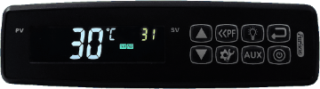 FTC002-A7B(RTC), PID Temperature Controller for HVAC, 71x29mm Cutout, 100-240VAC, 2 x Relay Outputs, Includes 4 x NTC or PT1000 Sensor Inputs