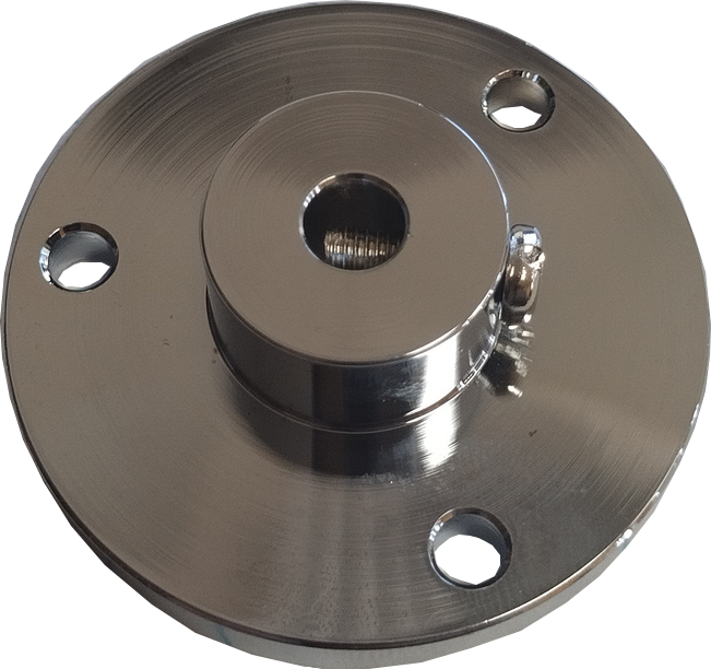 Flange for 3mm Thermocouple or RTD, Compression Fitting, Aluminium Alloy, with Brass Compression Ring Insert