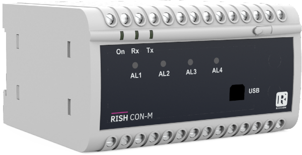 Rish Con M-22122, Class 0.5 Power Transducer 4 wire, 20-480V L-L, 5Amp measurement, 85-253VAC/90-320VDC Supply, 2 x Analogue -20-20mA/4-20mA/-10-10V output, 2 Relay Outputs, USB Programming Port, Modbus RTU Comms, 750 OHM Load Resistance, without display