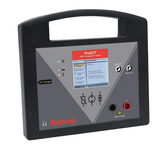G29-00-159-ProSCT, Portable DC SPD Tester, 1500VDC, 0.1 - 1mA test current, Integrated battery with up to two years lifetime, TFT Touch screen. For DC Testing of MOV, GDT, TVS with LOG Mode, Auto Detect, Date of Event