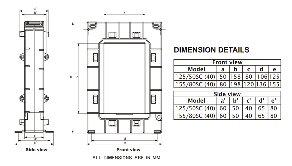 Xmer CT Split 105/50SC 400/5 Class 1 5VA, 43 x 55mm Aperture