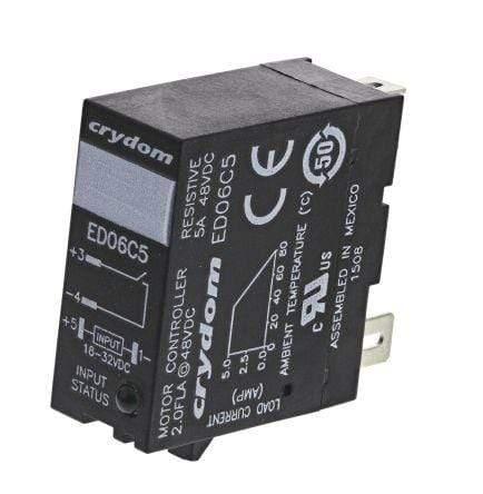 Crydom - Sensata Relay Slimline ED06C5, EMR plug in Solid State Relay,, 18-32VDC control, 5 Amp 1-48V DC output FE-ED06C5