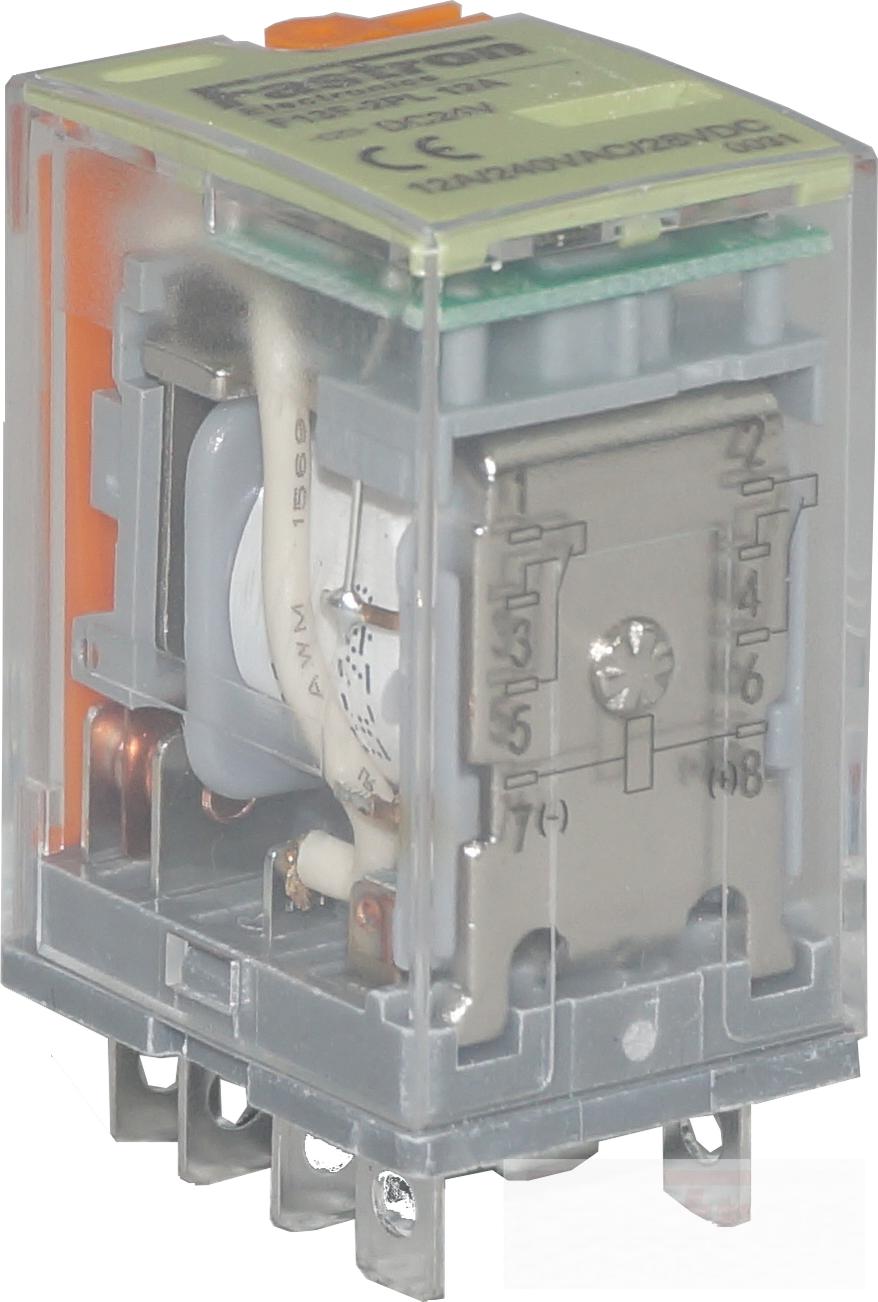 F13F-2PL 12A 24VDC + F13F-2Z-C4, Relay DPDT 2 x 12 Amp, 250VAC/30VDC Load, 24VDC Coil-Relay-Fastron Electronics-Fastron Electronics Store