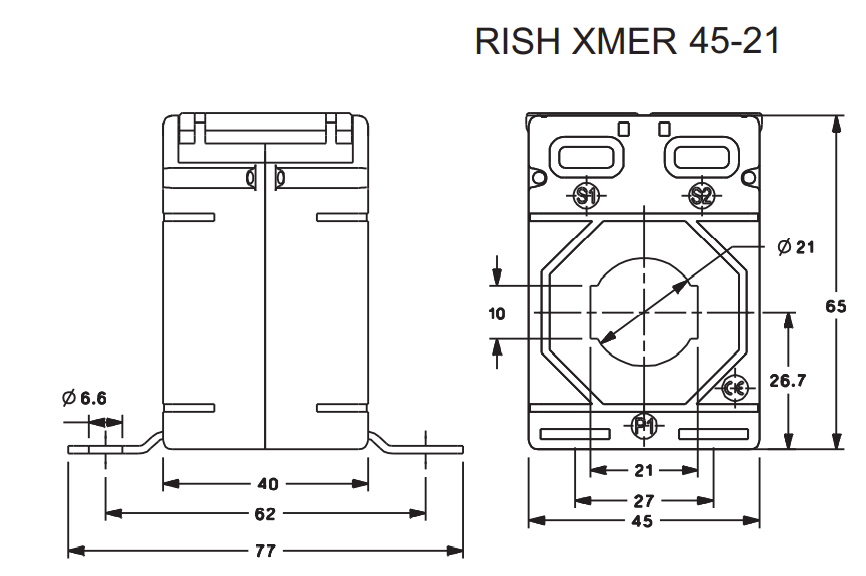 CT 75/5 Class 1 2.5VA 45/21(40) Current Transformer
