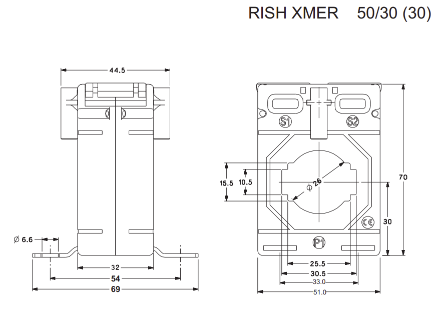 CT 300/5 Class 0.5 5VA 50/30 (30) 300/5 Amp Current Transformer 5VA, Class 0.5