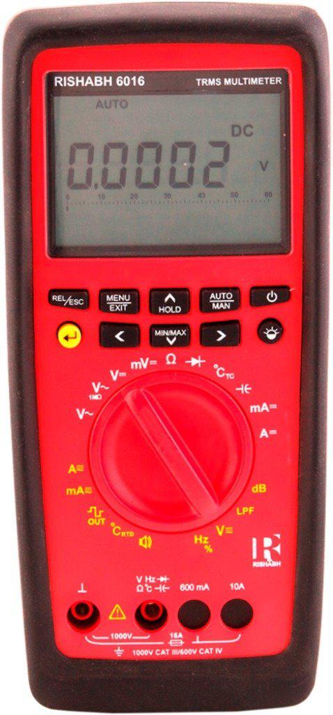 RISHABH DMM 6016 Digital Multimeter wtih Datalogger and Bluetooth, Basic Accuracy: 0.4%, TRUE RMS MEASUREMENT, Dual display measurement-Portable Meter-RISHABH-Fastron Electronics Store