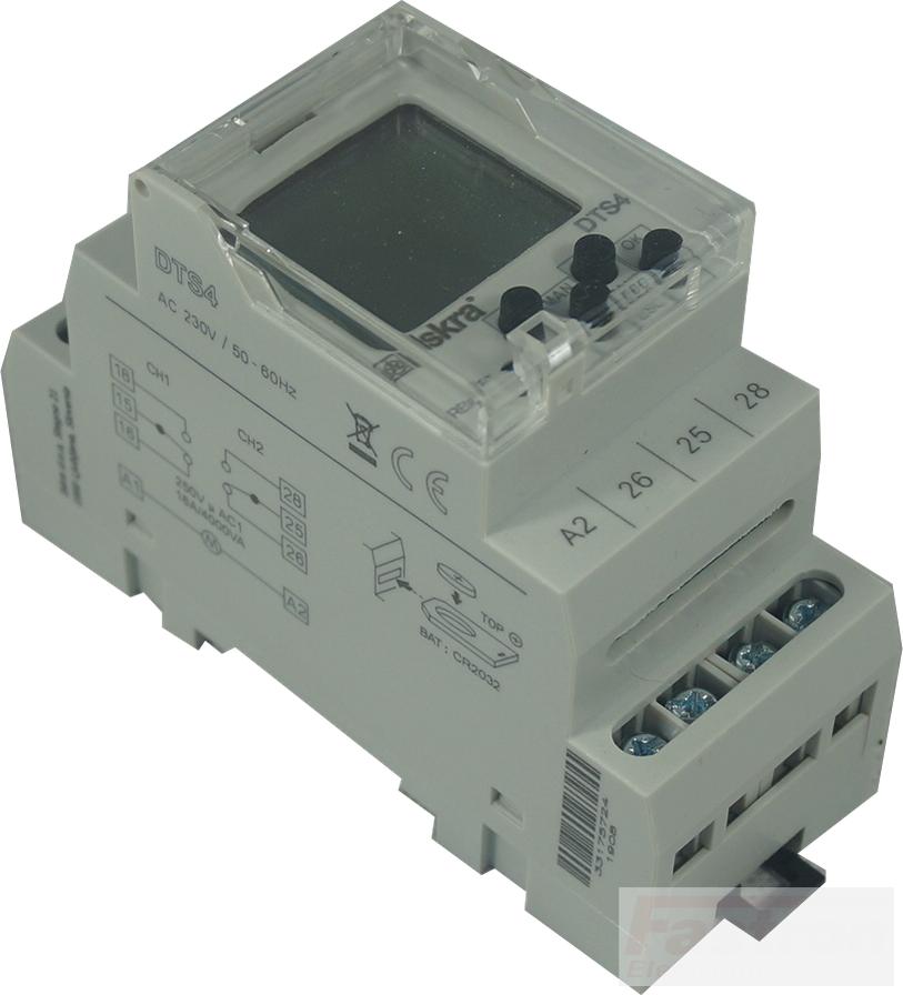 DTS 4 230VAC, Digital Time Switch with Astronomical Program, 240VAC, 2 x 16 Amp SPST CO Relay-Timer-Iskra Doo-Fastron Electronics Store