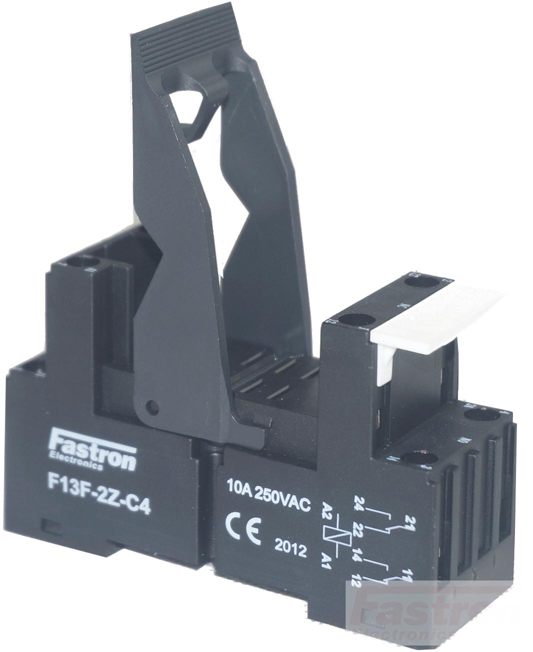 F13F-2PL 12A 24VDC + F13F-2Z-C4, Relay DPDT 2 x 12 Amp, 250VAC/30VDC Load, 24VDC Coil-Relay-Fastron Electronics-Fastron Electronics Store