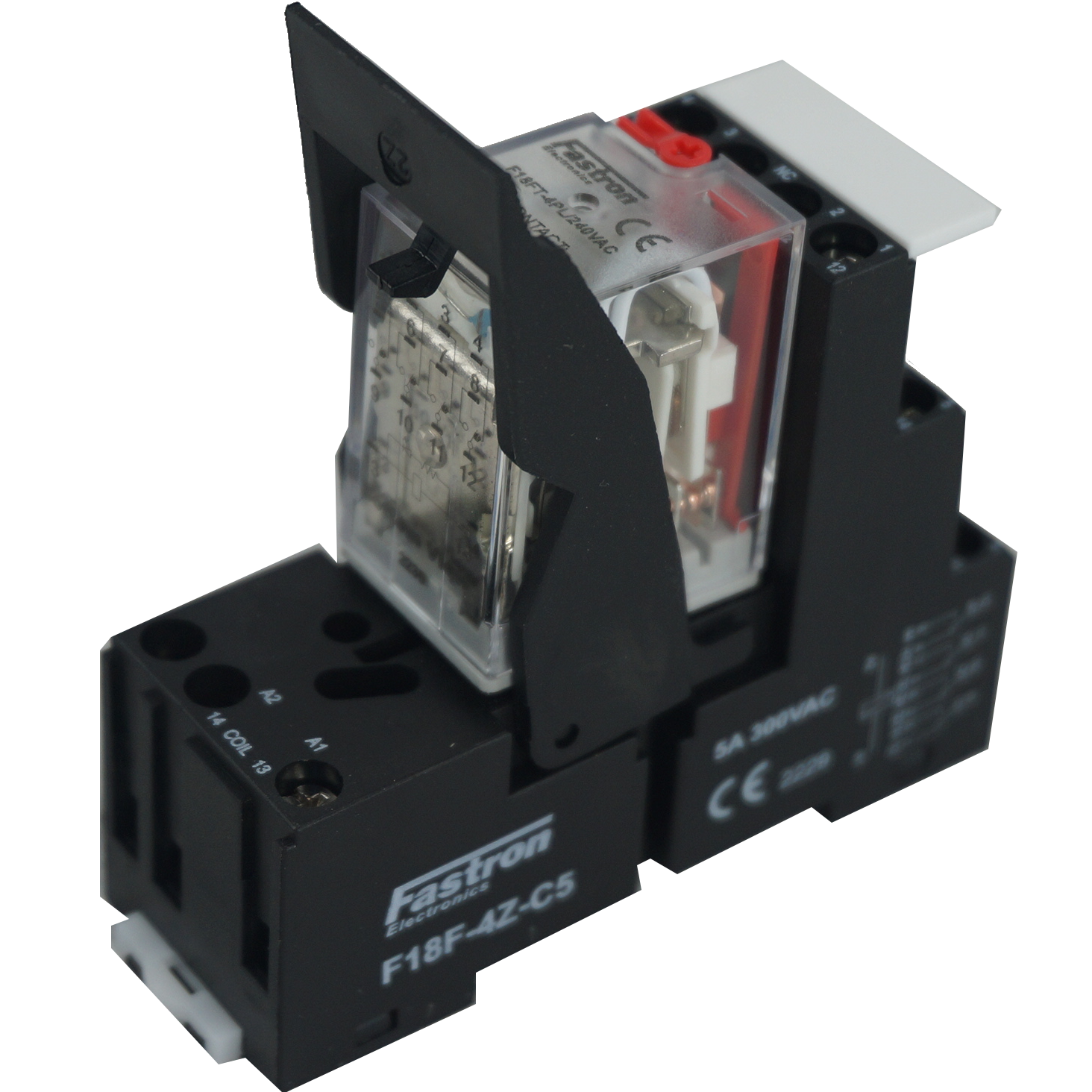 F18FT-4PL-5A 240VAC + F18F-4Z-C5, 14 Pin Quad Output Relay, Form C , 4 x 5 Amp, 250VAC/30VDC Load, 240VAC Coil