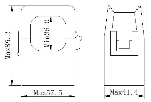SCT-F36-500-5A, 5 Amp, 500Amp measurement Split Core CT's-Split Core AC Current Transformer-Fastron Electronics-Fastron Electronics Store