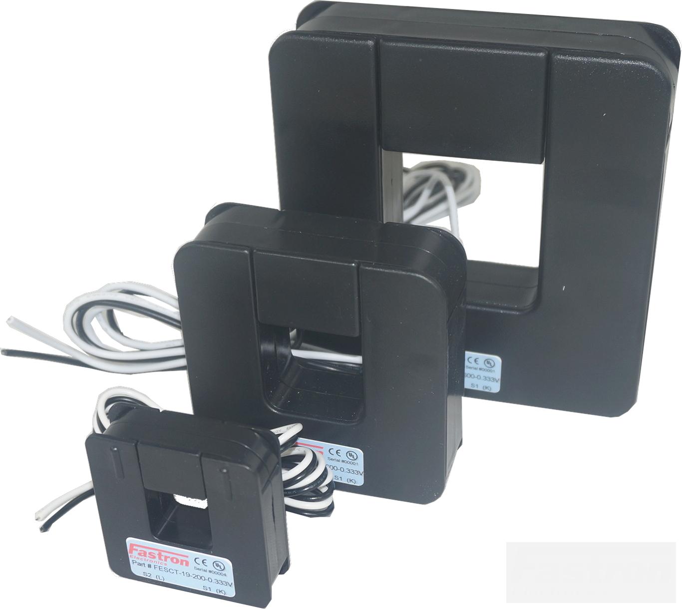 FESCT-51-800-0.333V, 800Amp measurement Split Core CT's, w/1M Flying leads, 51x51mm Aperture-Split Core AC Current Transformer-Fastron Electronics-Fastron Electronics Store