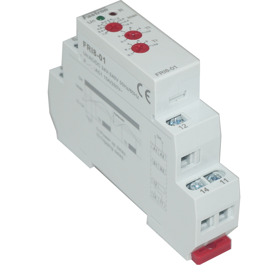 FRI 8-01/8, Current Monitoring Relay AC 0.8 - 8 A, Adjustable delay 0.5 - 10 s, 1 x CO 10 Amp, Universal 24-240VAC 24VDC Aux Supply