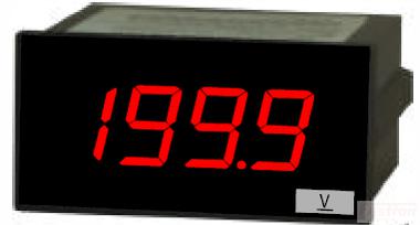 GBMA-4-DVO(0-150VDC)-ANNN, 140x420mm Digital Voltmeter, Panel Mount, 0-150V DC Input, 100-240VAC/DC supply, with IR Remote Control