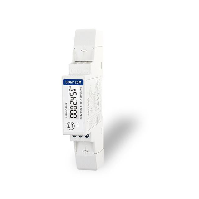 SDM120Modbus-MID, DIN Rail Mount kWh Meter, Single Phase, Class 1/Class B 45Amp Direct Connect, w/ 2 x pulse outputs and RS485 Comms, MID Approved SDM120Modbus-MID, DIN Rail Mount kWh Meter, Single Phase, Class 1/Class B 45Amp Direct Connect, w/ 2 x pulse outputs and RS485 Comms, MID Approved