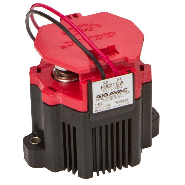 HX21CBB, Contactor SPST-NO 350 AMP, 1500VDC, 24VDC Coil, 61cm Flying leads, with SPST-NO Auxiliary Contact Continuous Duty, IP67, IP69