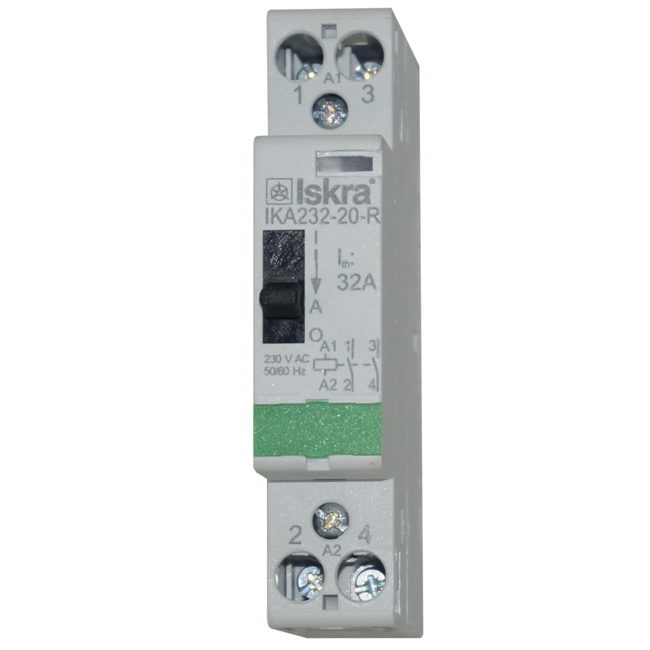 IKA232 20 R 230VAC Iskra Two Pole 2 X SPST NO Modular Contactor 240VA ika232-20-r-230vac-iskra-two-pole-2-x-spst-no-modular-contactor-240va