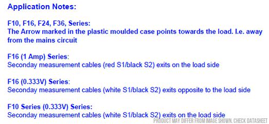 SCT-F10-50-0.2V, 200mV, 50Amp Measurement, Class 1 Split Core CT's Class 1