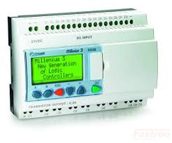 88974161, Millenium 3 Essential XD26-16I/10O R, 16 x On/Off inputs, Incl 6 analogue inputs, 10 x Static relay outputs incl 4 x PWM output, 24 VDC Supply, Blue Display-Programmable Logic Controller-Crouzet Automation-Fastron Electronics Store