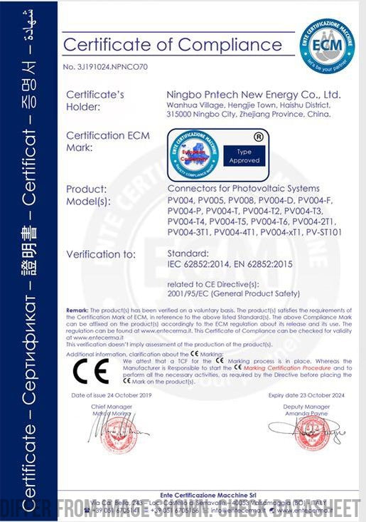 MC4 6mm 1000VDC 35Amp, MC4 Solar Connector/Extender, 1000VDC 35 Amp, for 2-6mm Cable, TUV and CE Approved