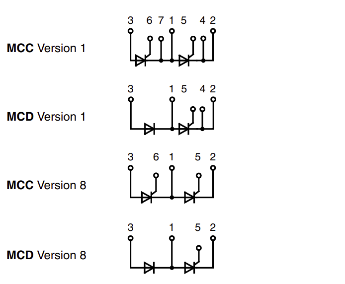MCC95-16io1B, Dual Thyristor (SCR) Module, 95 Amp, 1600V