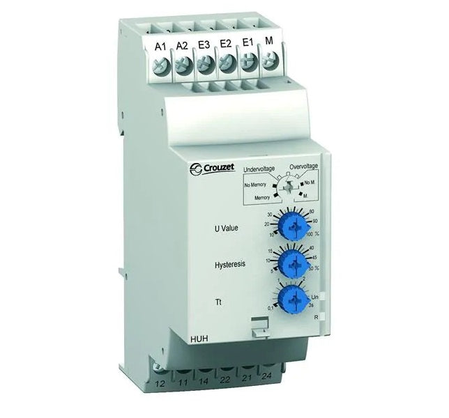 84871130, AC/DC Current Monitoring Relay Selectable Over/Under Current with Latching Single Phase 0.1 - 10 Amp EIH Series, 24-240VAC/DC Supply, Under/Over