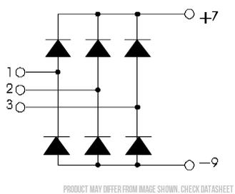 PSD36T/16, 3 Phase Diode rectifier Bridge, 36 Amp, 1600V