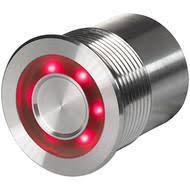 3-100-525 PSE IV 22, Piezo Momentary Switch 22mm, Metal with RGB Ring Illumination, 100mA @ 42-48VDC, Prolonged Operation, 24VDC Illumination Supply 20 Million Ops-Disconnect Switch-Schurter-Fastron Electronics Store