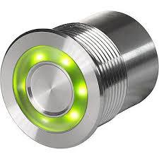 3-104-254 PSE IV 30, Piezo Momentary Switch Metal with RGB Ring Illumination, 100mA @ 42-48VDC, Prolonged Operation, 24VDC Illumination Supply 20 Million Ops-Disconnect Switch-Schurter-Fastron Electronics Store