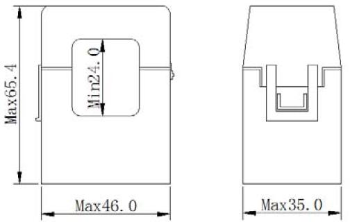 SCT-F24-100-0.2V, 200mV, 100Amp Measurement Class 1 Split Core CT's for Power Quality Analysers 2mV/Amp-Split Core AC Current Transformer-Fastron Electronics-Fastron Electronics Store