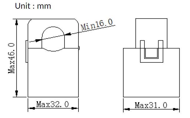 SCT-F16-100-50mA, 50mA, 100Amp Measurement, Class 1 Split Core CT's