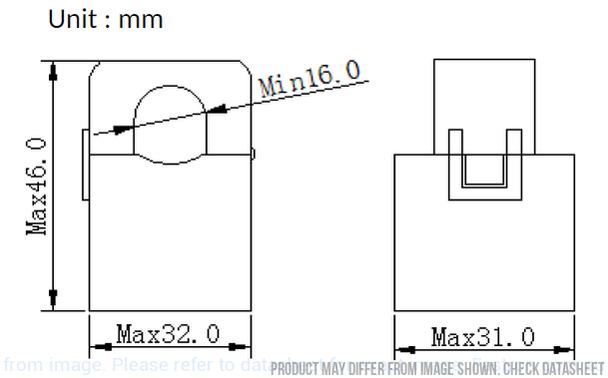 SCT-F16-150, 150/0.333V Measurement Split Core CT's-Split Core AC Current Transformer-Fastron Electronics-Fastron Electronics Store
