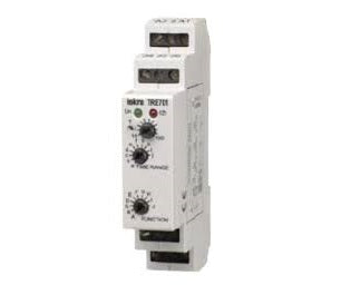 TRE 707 UNI 24-240 V AC/DC, Multifunction T1-T2 Asymmetric Time Relay, 1s - 500hrs, 24 - 240VAC/DC, Din Rail Mount, 1 x SPST 8 Amp Relay