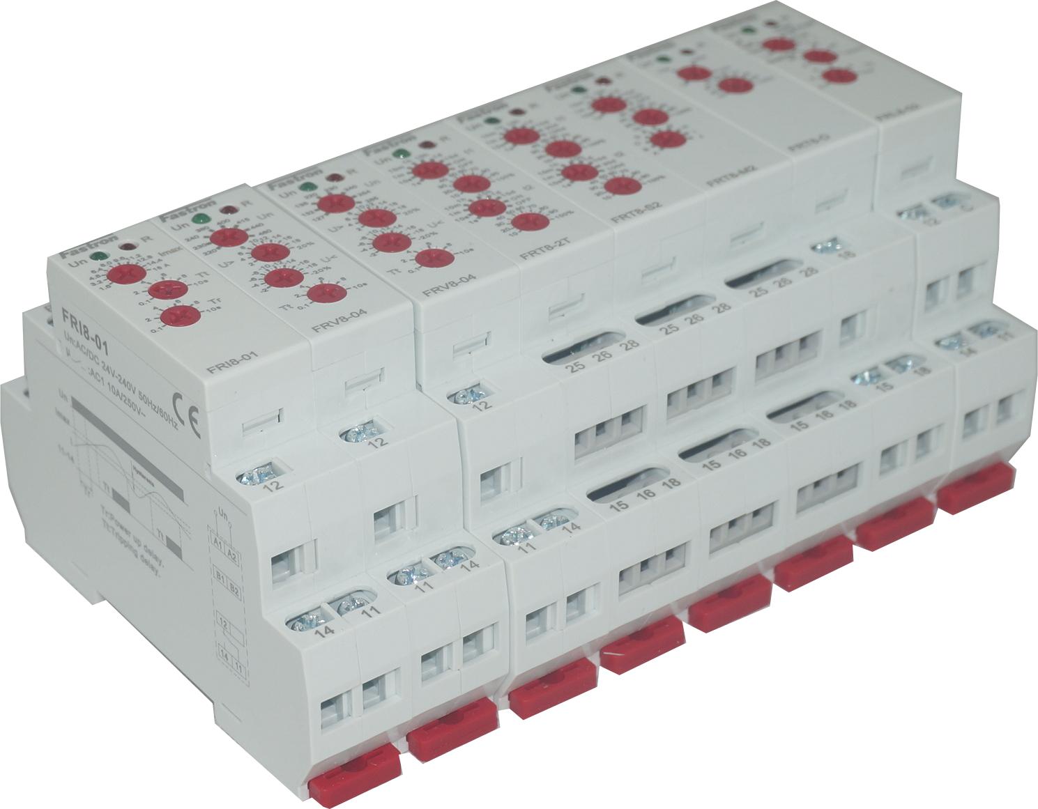 FRV 8-04/265, 127 to 265VAC L-N Voltage Monitoring Relay, 3 Phase 4 Wire Over/Under Voltage Detection, 1 x CO SPDT 8 Amp Contact, Adjustable Timer Delay, Adjustable Upper and Lower Voltage Limits-Monitoring Relay-Iskra Doo-Fastron Electronics Store