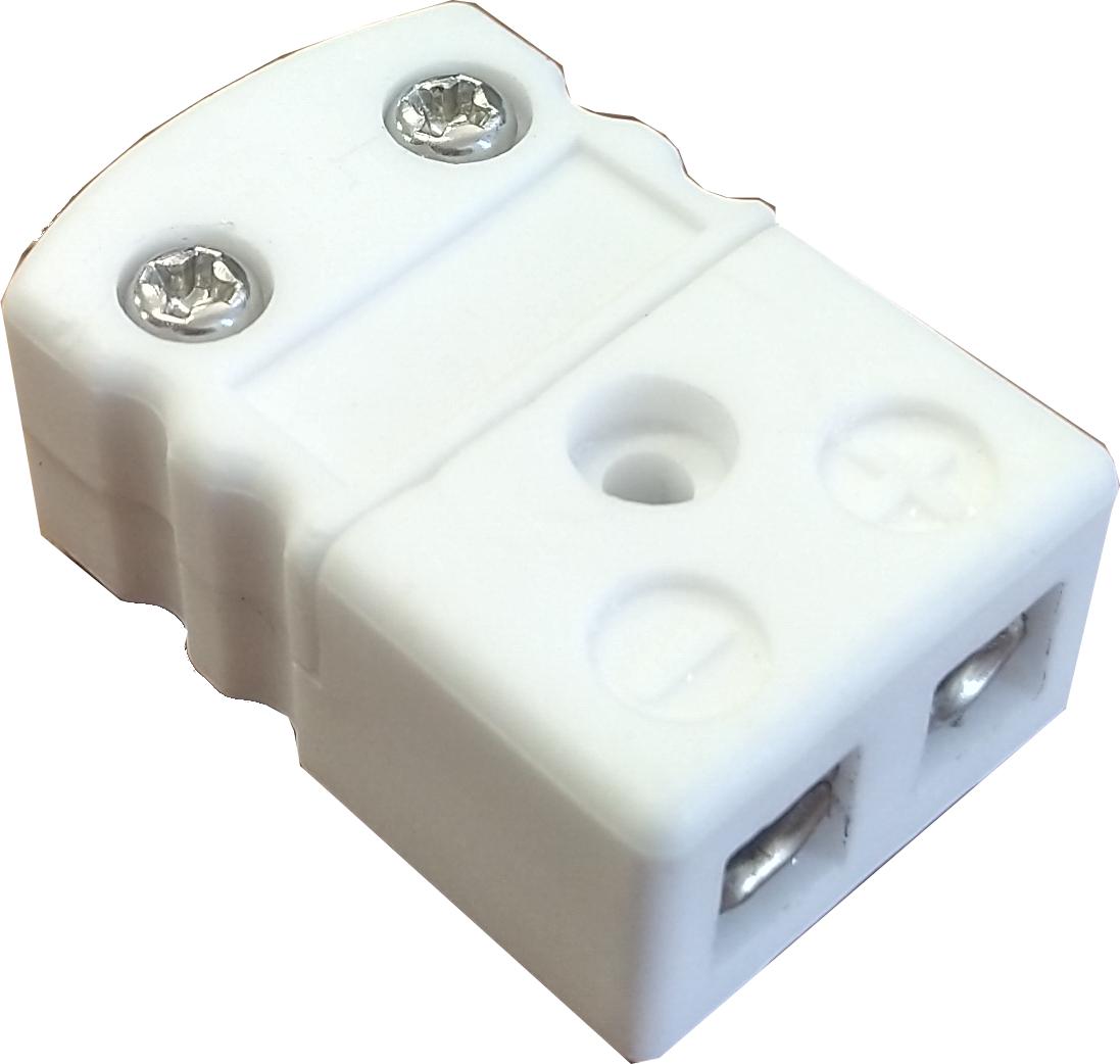 Ceramic Temperature Sensor Female Socket Round, Screw Fitting for use with Thermocouple 650 Deg C Max-Temperature Sensor Accessories-Fastron Electronics-Fastron Electronics Store