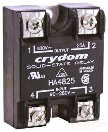 HA48125, Solid State Relay, Single Phase 90-280VAC Control, 125A, 48-530VAC Load