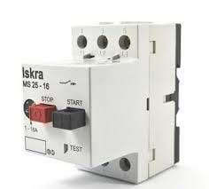 Iskra Doo Motor Protection Switch MS-25-6.3, Motor Protection Switch, 3 Phase, 690VAC, 4 - 6.3 Amp Setting Range FE-MS-25-6.3