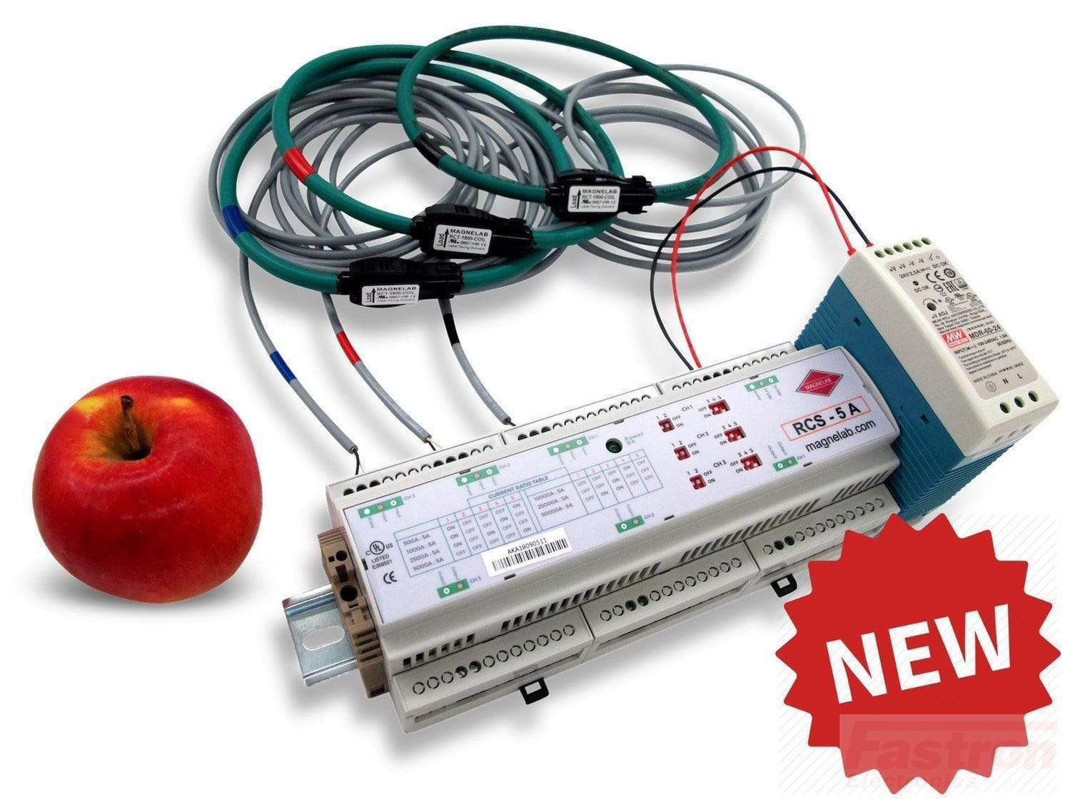 RCS-1805-VAR, 5 Amp Output, Class 1 Three Phase 500/1000/2500/5000\10000\25000\50000 Amp AC Measurement 6 Inch Diameter Rogowski Coils with Integrator