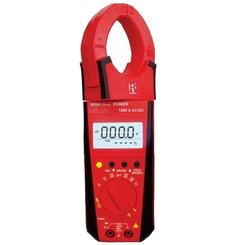 Rish Clamp 300A AC/DC, 300Amp AC/DC Clamp-On Power Multi Meter with Rotating Jaw, TRUE RMS MEASUREMENT
