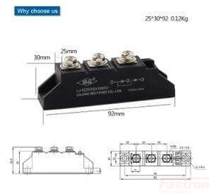 MDK 55A/2000V, Dual Diode Module, 55A, 2000V, Common Cathode, 22mm Package