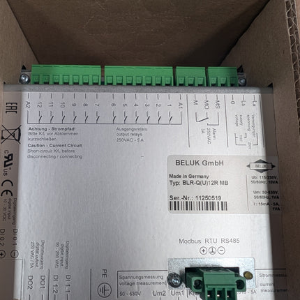 BLR-Q(U)12R (3ACM12R-BEL-O-QMB), Power Factor Regulator & Power Quality Analyser, 12 Step, 1 Phase Measurement, Power Quality Alarms, 3 Phase Control, 50-530V 50/60HZ