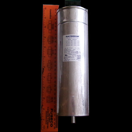 275.548-507100/221K02 15.5kvar 480V 50Hz, Power Factor Correction Capacitor, 3 Phase, 75 x 245(+25)mm Gas Filled, 3 x 71.4uF, Replacement to Frako LKT 15.5-480-DPS, or LKT 15.5-480-DP, Internal 100kOhm Discharge Resistors