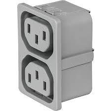 3-103-835, AC Power Entry Module 4751 Connector Distribution 2 x 10A C13/F, Quick Connect Terminations