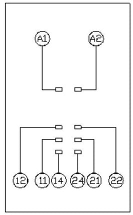 F41F-2Z-C2-1 12~24VAC/DC, Slimline SOCKET ONLY with Screw Terminals, for F115F Series for 12-24VAC/DC Coil
