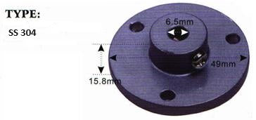 Flange for 6mm Side Screw SS, Side Screw Fitting, Stainless Steel, Used for RTD or Thermocouple Mounting