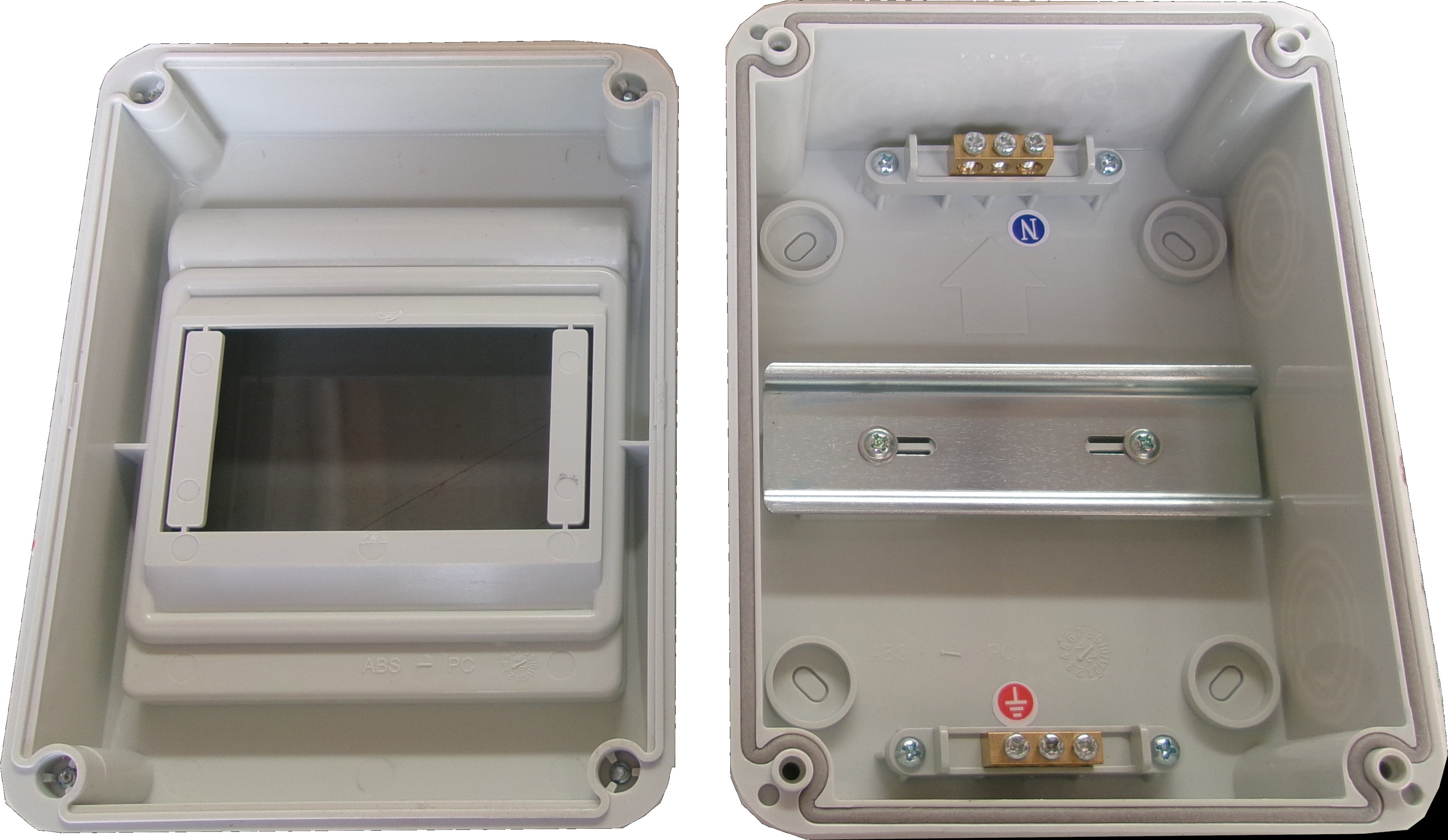 CHA-HT 5WAYS IP65, 5 Module Compact Distribution Boards, ABS/PC, Panel Mounted IP65, 3 x PE and 3 x N Conductor Terminals