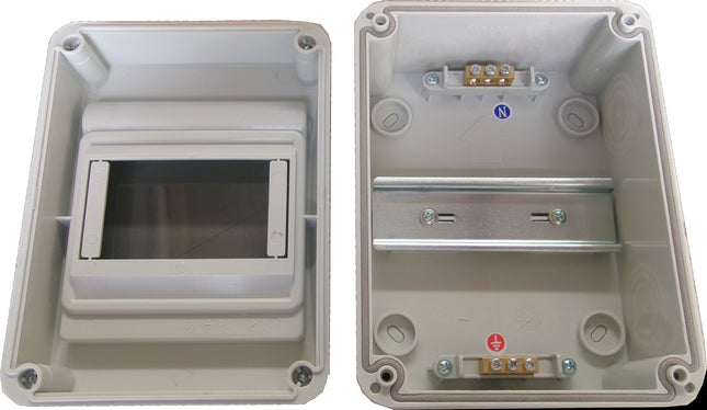 CHA-HT 5WAYS IP65, 5 Module Compact Distribution Boards, ABS/PC, Panel Mounted IP65, 3 x PE and 3 x N Conductor Terminals
